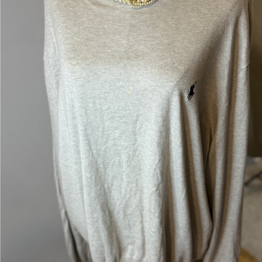 Ralph Lauren Cream Pima Cotton‎ Pullover